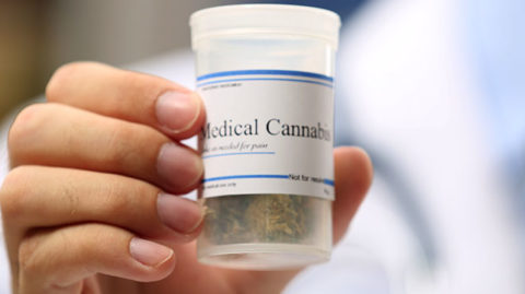 Medical marijuana in a bottle